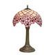 Wecrejoni Tiffany 12 Inches, 12 Inches Bronze Base Cherry Blossom Table Lamp