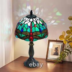 Whimsical Dragonfly Tiffany Style Table Lamp 8 Small Stained Glass Lamp wi