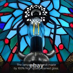 Whimsical Dragonfly Tiffany Style Table Lamp 8 Small Stained Glass Lamp wi