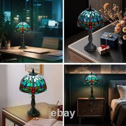 Whimsical Dragonfly Tiffany Style Table Lamp 8 Small Stained Glass Lamp wi
