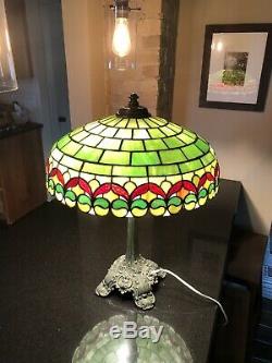 Wilkinson 1912 Era Tiffany Style Stained Glass Lamp Amazing Condition